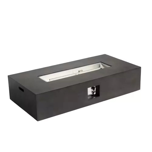 56-Inch Outdoor Rectangular Propane Fire Pit Table – 50,000 BTU, Smoke-Free, Includes Lava Rocks & Waterproof Cover