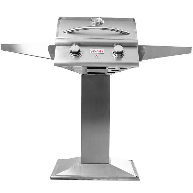 Load image into Gallery viewer, Blaze 21-Inch 1500 Watt Electric Grill On Pedestal With Side Shelves - BLZ-ELEC-21
