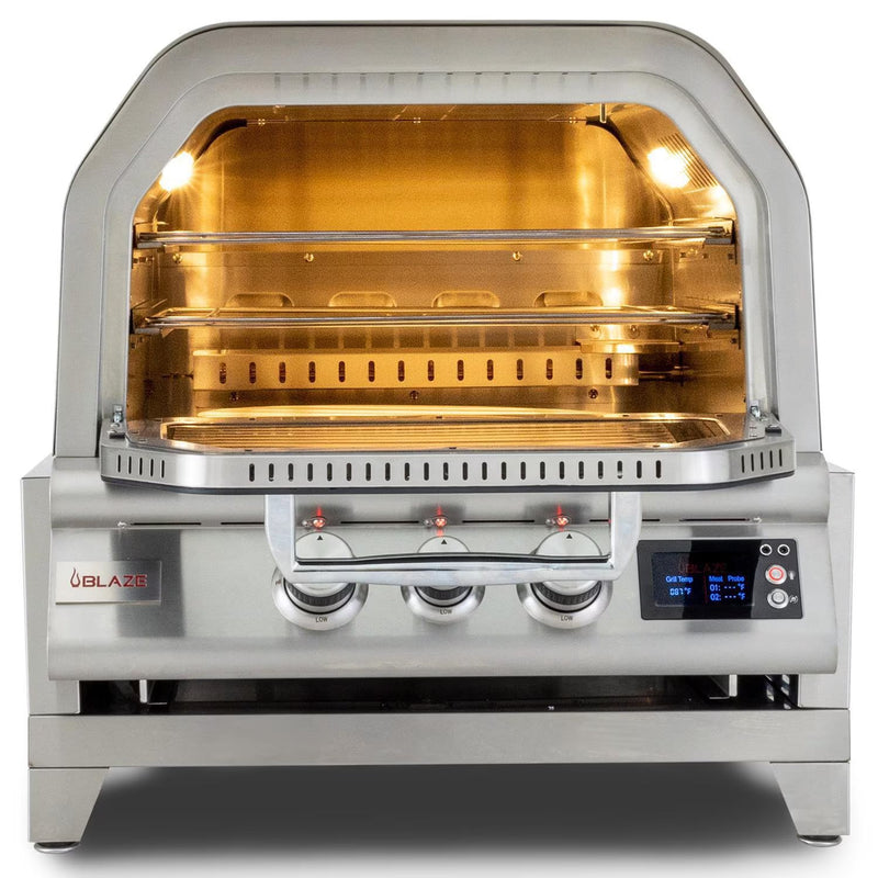 Load image into Gallery viewer, Blaze 26-Inch Countertop Outdoor Pizza Oven W/ Rotisserie &amp; Countertop Sleeve
