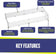 Load image into Gallery viewer, Rectangular Glass Flame Guard for 36" x 12" Drop-In Fire Pit Pan
