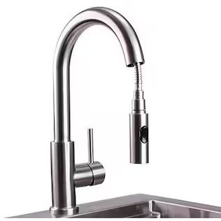 Lynx Professional Outdoor Rated Single-Handle Pull-Down Gooseneck Hot/Cold Faucet - LPFK