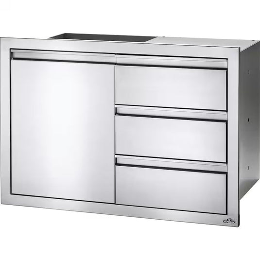 Napoleon 36-Inch Stainless Steel Single Door and Double Drawer - BI-3624-1D2DR