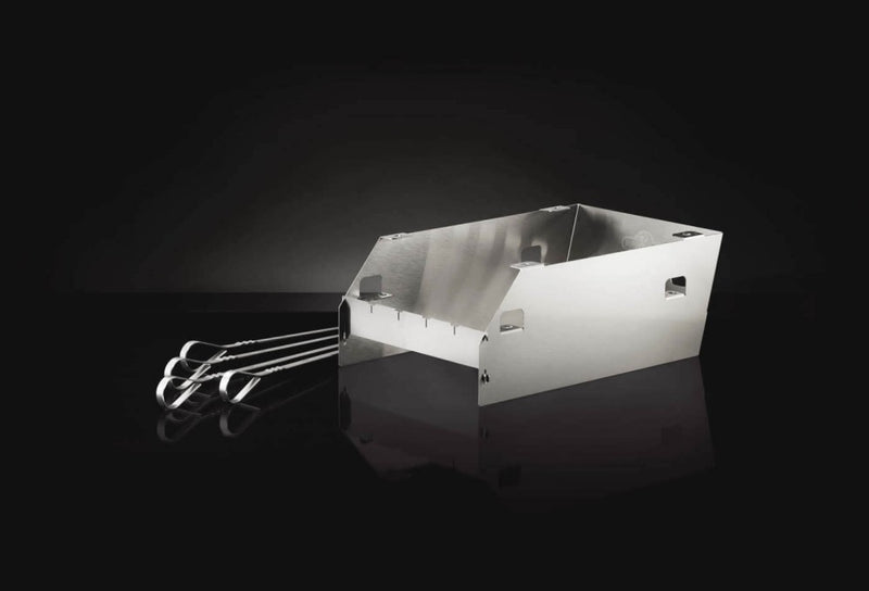 Load image into Gallery viewer, Napoleon Side Burner Windshield - Large with Skewer Rack
