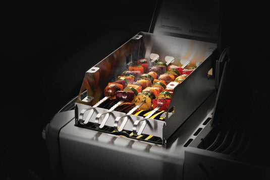 Napoleon Side Burner Windshield - Large with Skewer Rack
