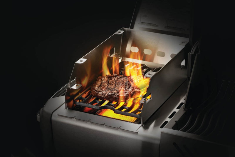 Load image into Gallery viewer, Napoleon Side Burner Windshield - Large with Skewer Rack

