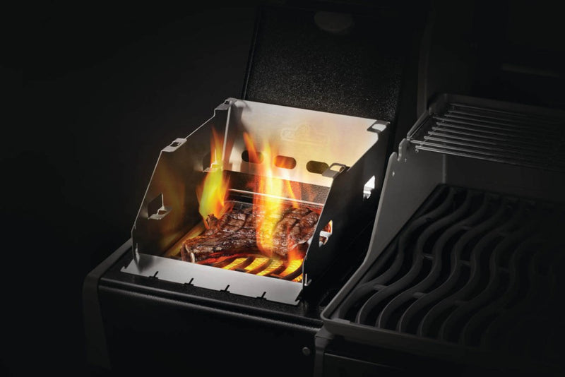 Load image into Gallery viewer, Napoleon Side Burner Windshield - Small with Skewer Rack
