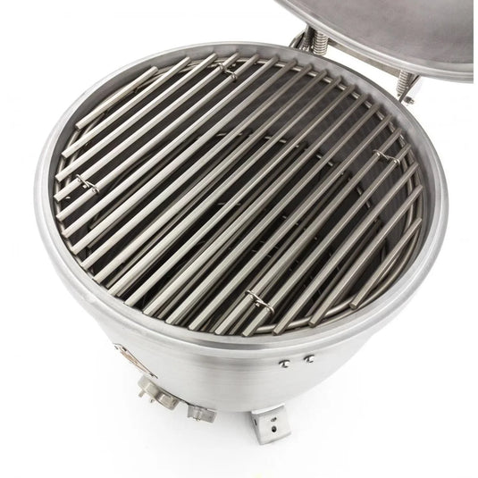 Blaze 20-Inch Cast Aluminum Kamado Grill With Stainless Steel Cart & Side Shelves - BLZ-20-KAMADO