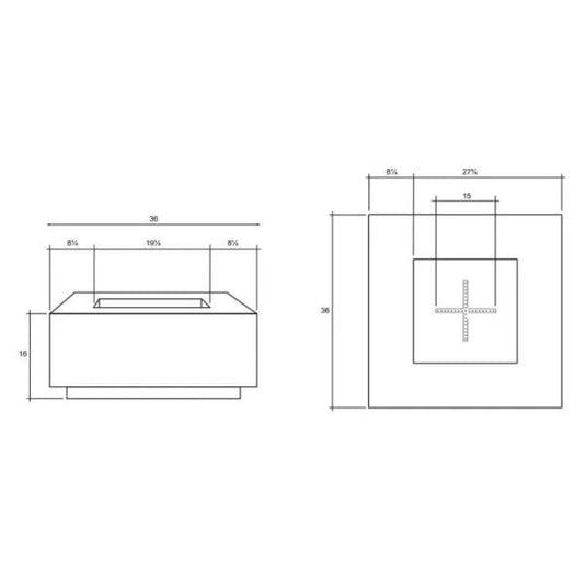 Prism Hardscapes Tavola II Gas Fire Table