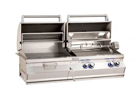 Fire Magic 46-inch Aurora A830i, Gas and Charcoal Combo Grill With Rotisserie