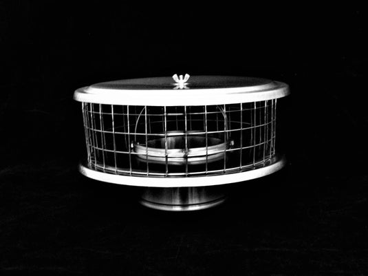 SINGLE WALL/SOLID-PACK REPLACEMENT CAP FOR METAL CHIMNEYS - CA 1/2" MESH