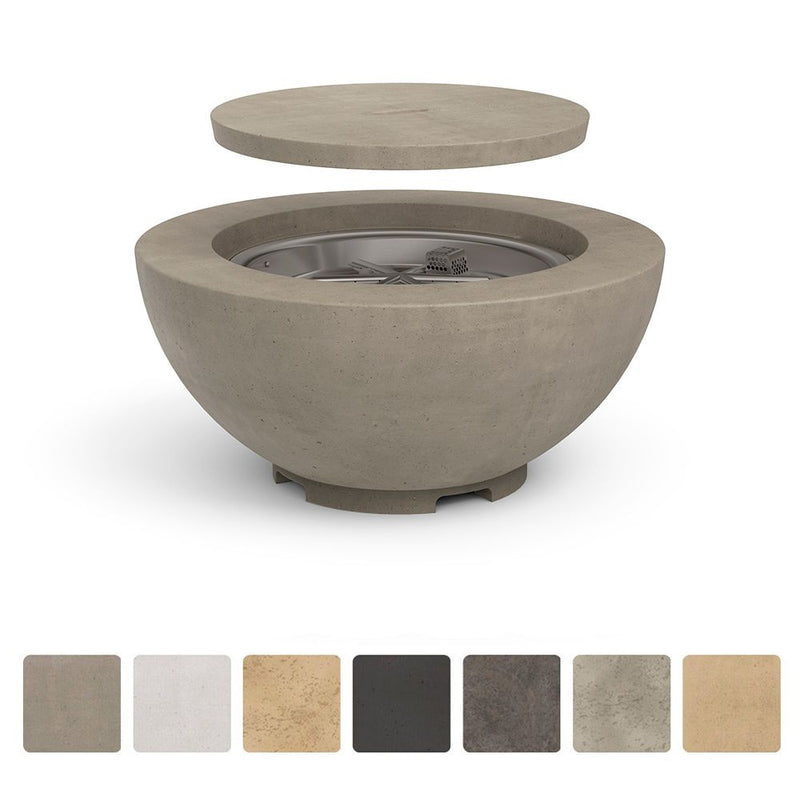 Load image into Gallery viewer, American Fyre Designs 32-Inch Round GFRC Chat Height Gas Fire Bowl
