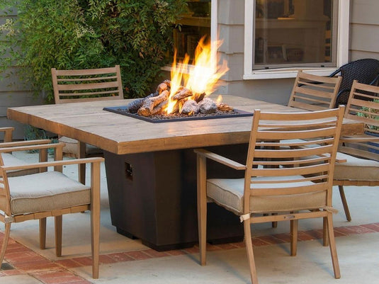 American Fyre Designs 36-Inch Reclaimed Wood Cosmopolitan Square Firetable