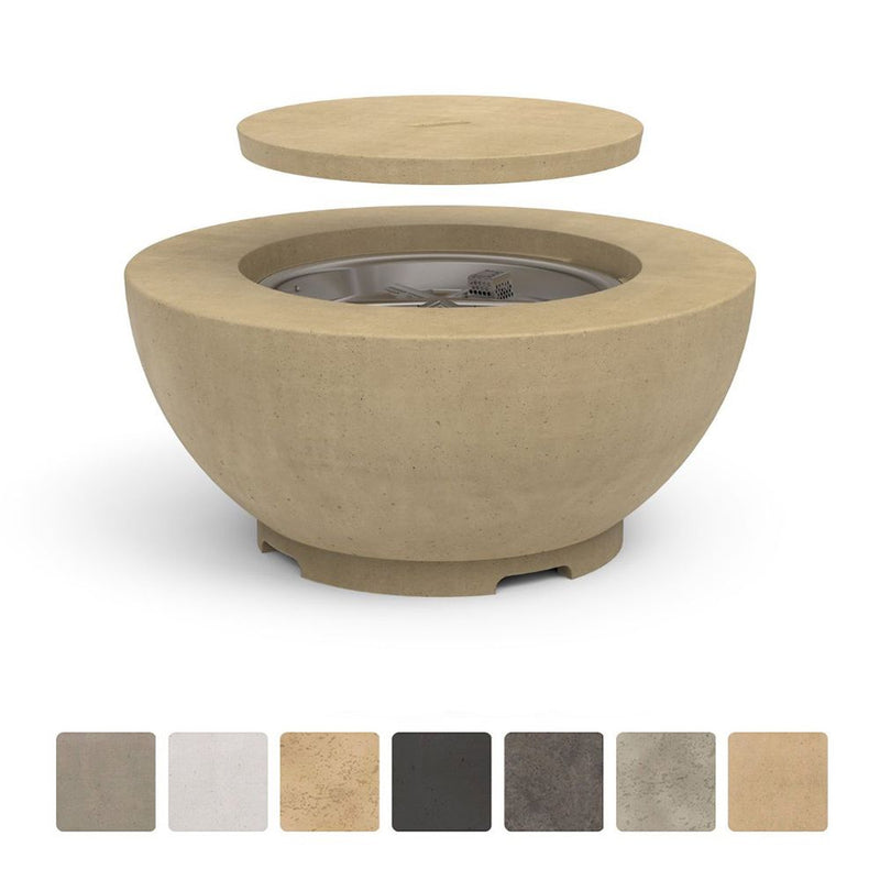 Load image into Gallery viewer, American Fyre Designs 36-Inch Round GFRC Chat Height Gas Fire Bowl
