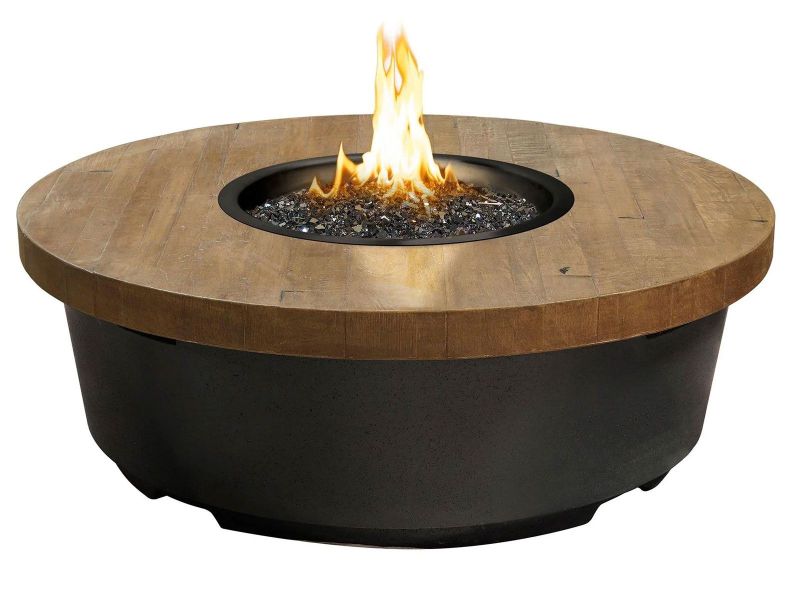 Load image into Gallery viewer, American Fyre Designs 47-Inch Reclaimed Wood Contempo Round Firetable
