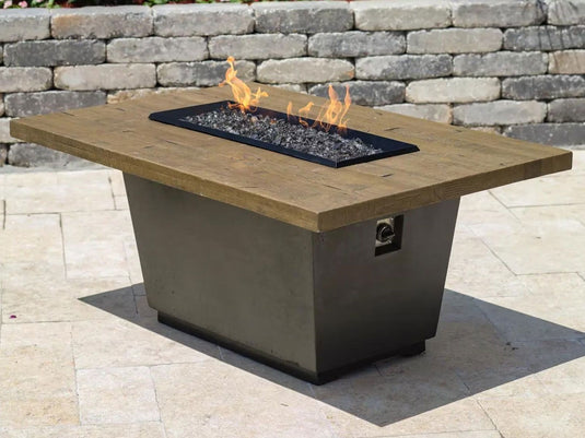 American Fyre Designs 54-Inch Reclaimed Wood Cosmopolitan Rectangle Firetable