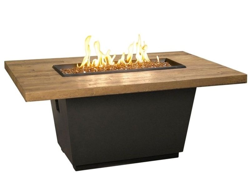 Load image into Gallery viewer, American Fyre Designs 54-Inch Reclaimed Wood Cosmopolitan Rectangle Firetable
