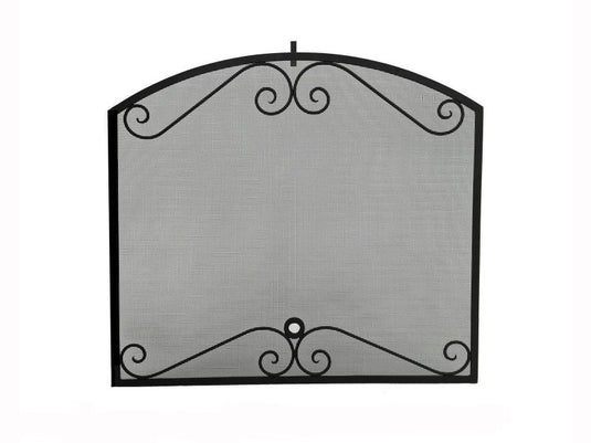 American Fyre Designs Arched Black Scroll Screen 8250-BL