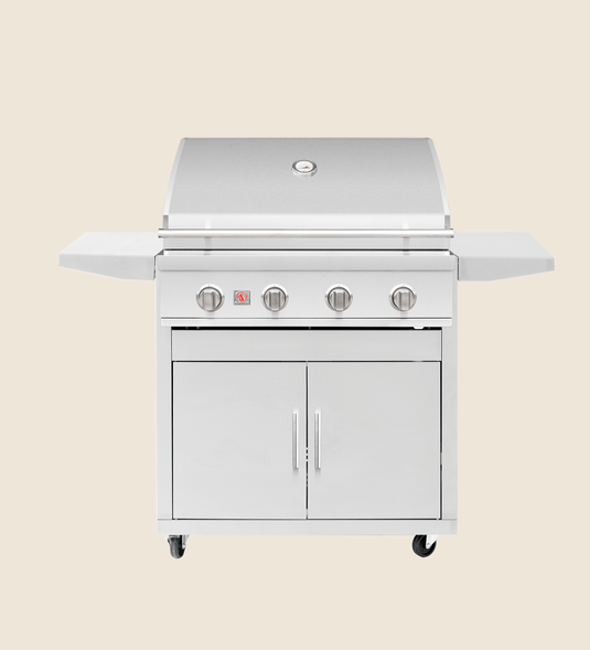 Summerset Sizzler / Sizzler Pro 32″ Grill Cart – Premium stainless steel cart with folding shelves, storage, and ventilation features