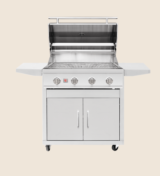 Summerset Sizzler / Sizzler Pro 32″ Grill Cart – Premium stainless steel cart with folding shelves, storage, and ventilation features