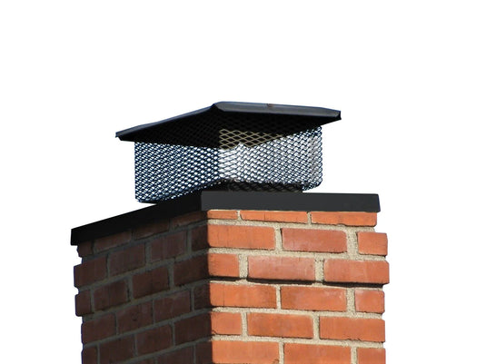 CALIFORNIA UNIVERSAL CHIMNEY CAP - BLACK STAINLESS STEEL - 5/8" MESH