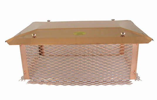 MULTI-FLUE CHIMNEY CAPS - COPPER *REVERSIBLE* - 3/4" MESH