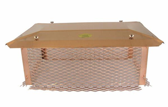 MULTI-FLUE CHIMNEY CAPS - COPPER *REVERSIBLE* - CA 5/8" MESH