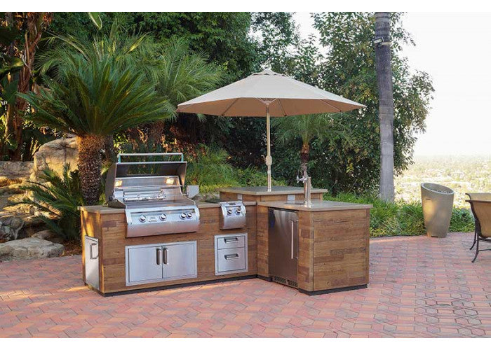 Load image into Gallery viewer, Fire Magic L-Shaped FBO Island with Kegerator Cut-Out Aurora Series
