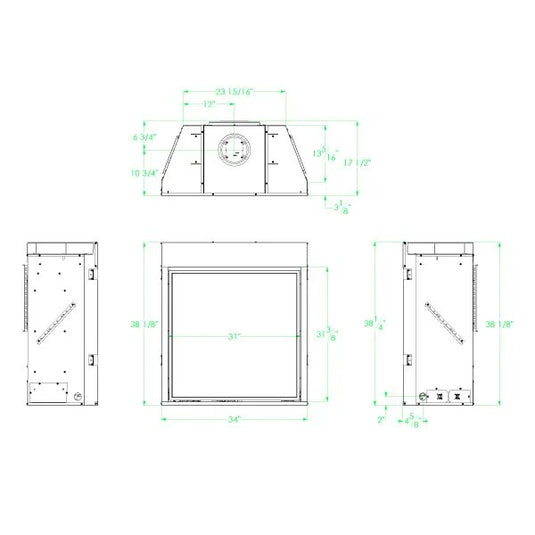 Empire Premium Tahoe Contemporary Direct Vent Fireplace 32"
