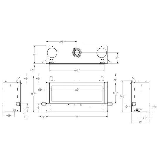 Empire Direct Vent Loft Fireplace - 46"