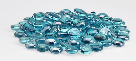 Aqua Blue Luster Fire Beads