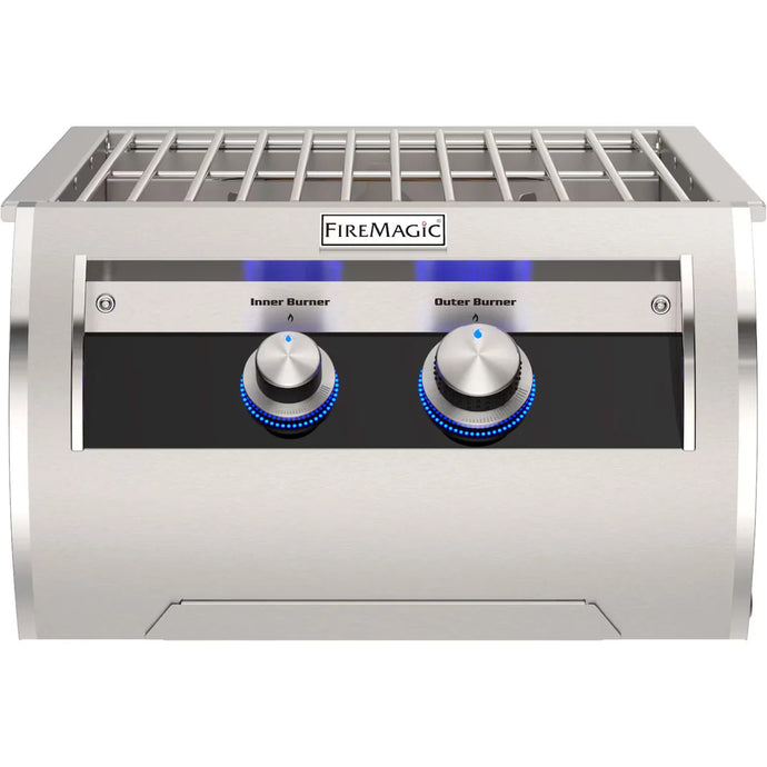 Fire Magic Echelon Diamond Built-In Power Burner W/ Porcelain Coated Cast Iron Grid