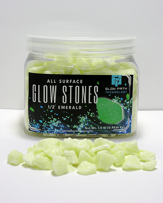 Glow Stones – Color – EMERALD  – 1/2″ (10-12MM)