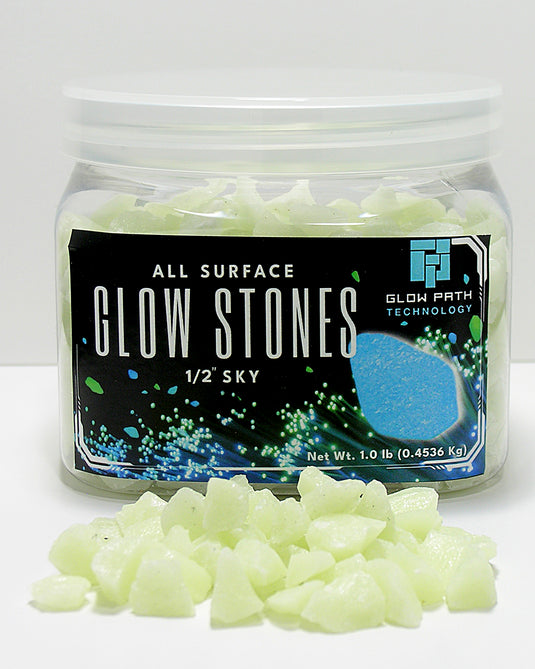 Glow Stones – Color – Sky  – 1/2″ (10-12MM)