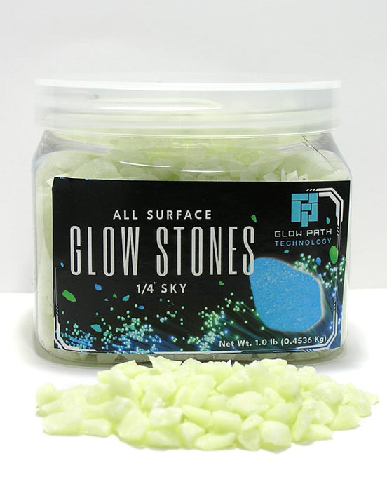 Glow Stones – Color – Sky  – 1/4″ (6-8MM)