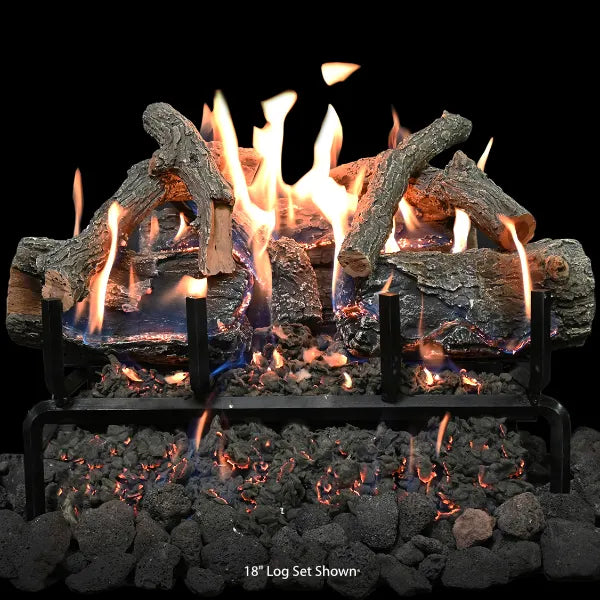 Load image into Gallery viewer, Grand Canyon Glowfire Arizona Weathered Oak Charred Gas Log Set - Size 18&quot;
