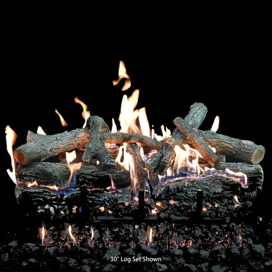 Grand Canyon Glowfire Arizona Weathered Oak Charred Gas Log Set - Size 30"