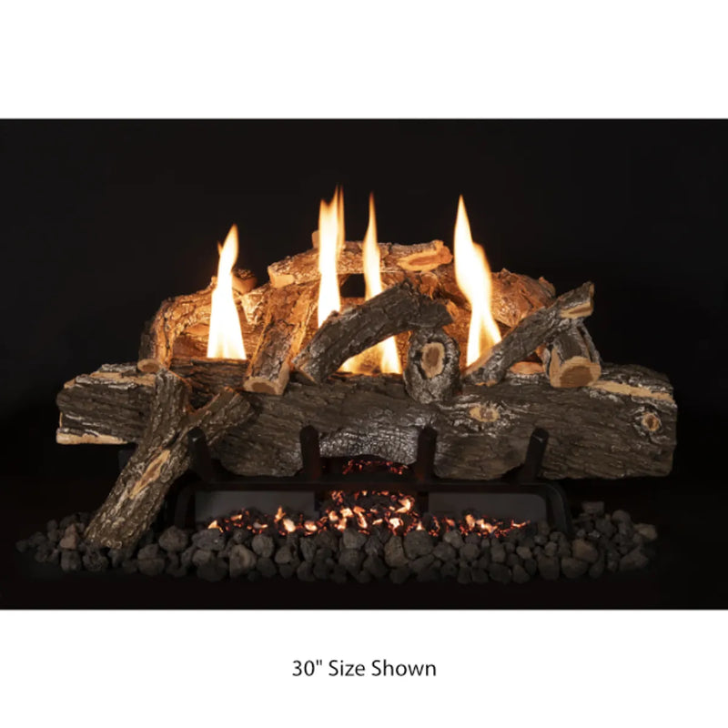 Load image into Gallery viewer, Grand Canyon Weathered Oak Single-Sided Ventless Gas Log Set - Size 30&quot;
