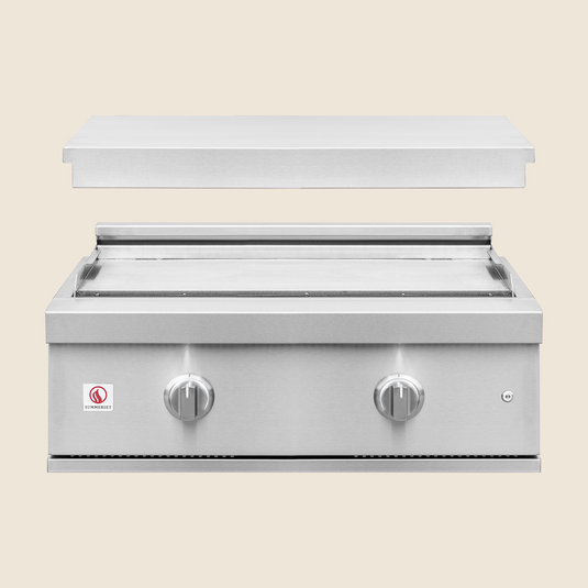 Summerset 30″ Griddle Pro Built-In – Commercial-Grade Stainless Steel Outdoor Gas Griddle with LED Lighting and Removable Lid