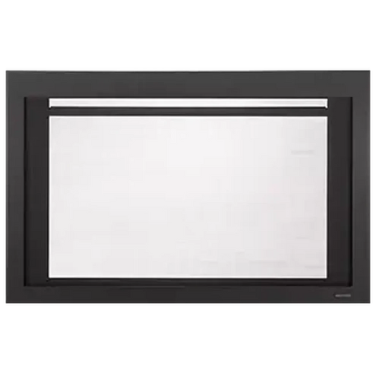 Majestic black clean screen front for Jasper, Ruby, and Trilliant 30-inch gas fireplace inserts
