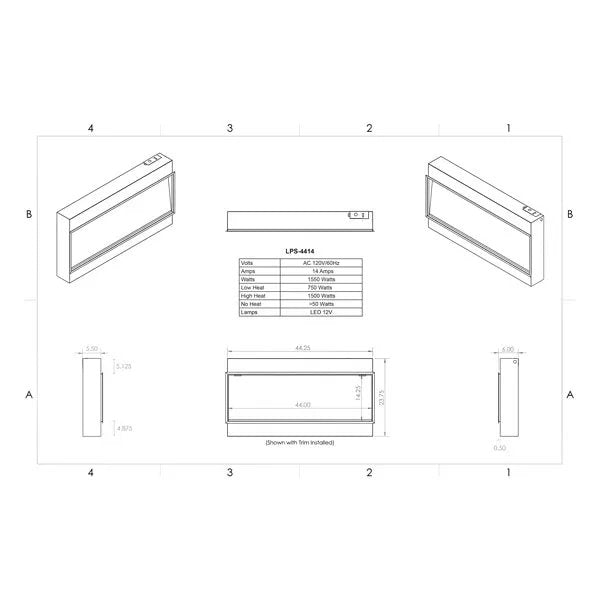 Load image into Gallery viewer, Modern Flames Landscape Pro Slim Linear Electric Fireplace – 44”
