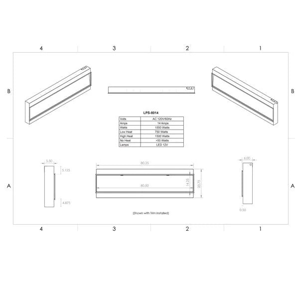 Load image into Gallery viewer, Modern Flames Landscape Pro Slim Linear Electric Fireplace – 80”
