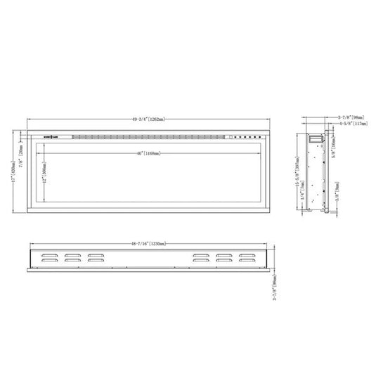 Modern Flames Spectrum Slimline Electric Fireplace - 50"