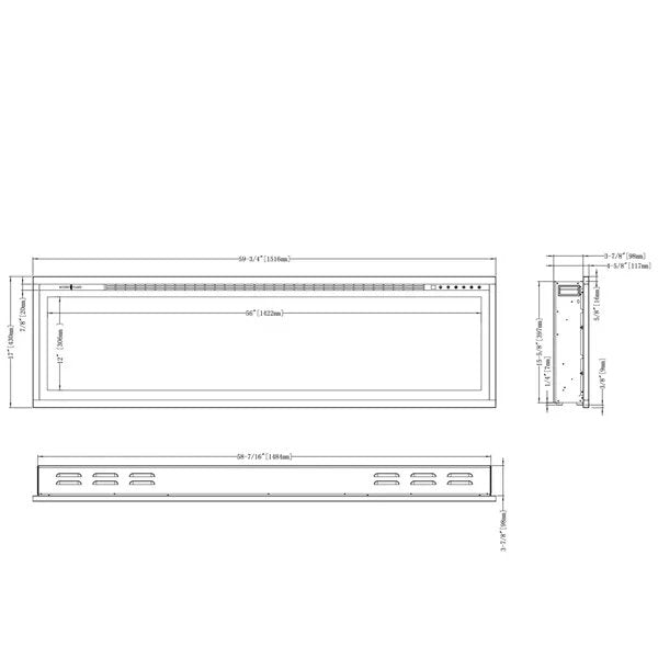 Load image into Gallery viewer, Modern Flames Spectrum Slimline Electric Fireplace - 60&quot;
