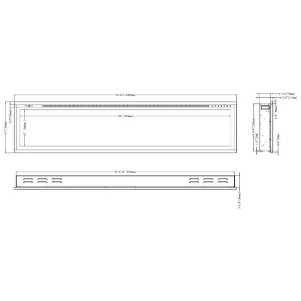 Load image into Gallery viewer, Modern Flames Spectrum Slimline Electric Fireplace - 74&quot;
