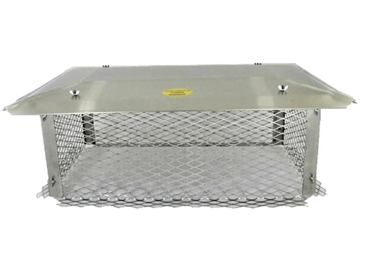 MULTI-FLUE CHIMNEY CAPS - 304 STAINLESS STEEL *REVERSIBLE* - CA 5/8" MESH