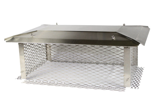 MULTI-FLUE CHIMNEY CAPS - 304 STAINLESS STEEL *REVERSIBLE* - CA 5/8" MESH