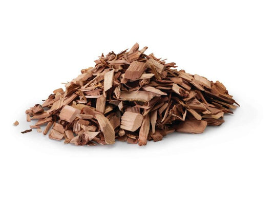 Napoleon Maple Wood Chips made from kiln-dried sugar maple, perfect for enhancing the flavor of pork, poultry, fish, and more. Ideal for gas, charcoal, and electric grills.