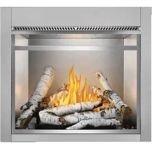 Napoleon premium screen kit with 1 inch stainless steel frame for 42 inch Riverside outdoor gas fireplace