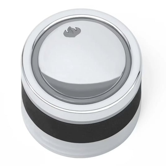 Napoleon Small Control Knob with Clear Flame for Prestige® PRO 665/825 Gas Grills, Stainless Steel Finish for Nighttime Grilling and Ergonomic Grip.