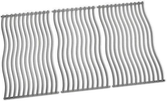 Napoleon Three Stainless Steel Cooking Grids for Rogue® 525 Gas Grills featuring the iconic WAVE™ pattern for even heat distribution and durable grilling performance.